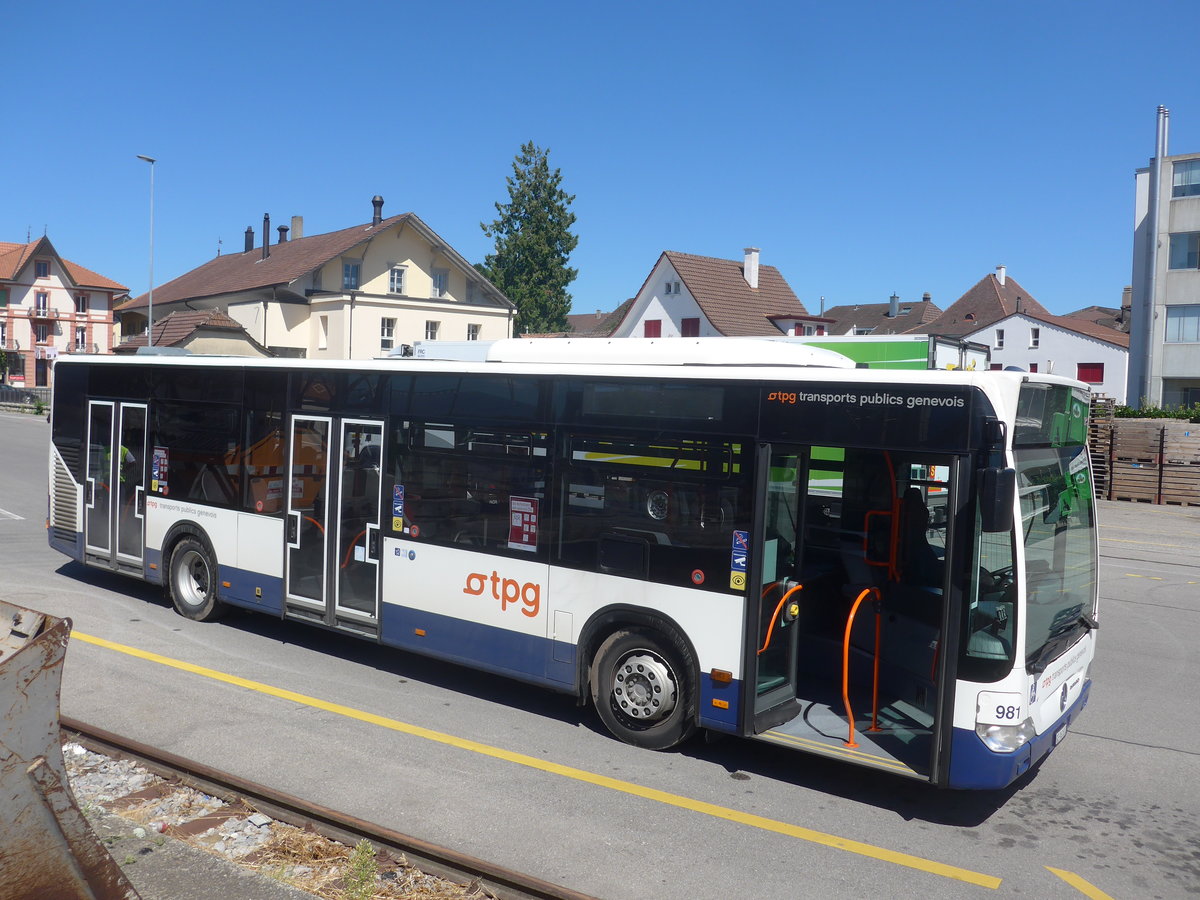 (219'243) - Gen�ve-Tours, Gen�ve - Nr. 981/GE 960'802 - Mercedes am 27. Juli 2020 beim Bahnhof Kerzers