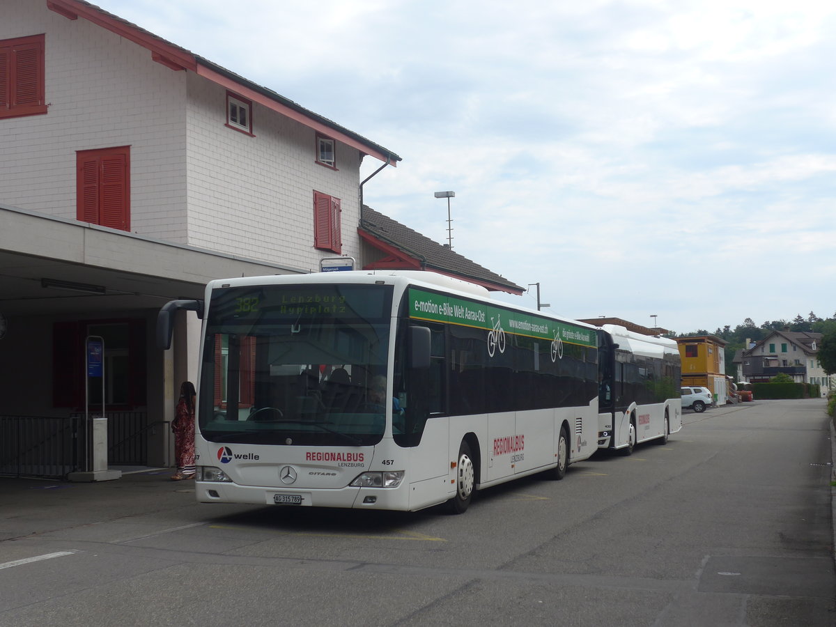 (219'324) - Knecht, Windisch - Nr. 457/AG 315'789 - Mercedes am 2. August 2020 beim Bahnhof M�genwil