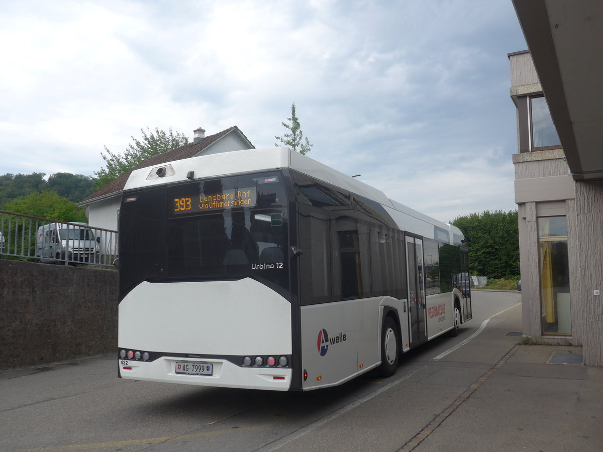 (219'327) - Knecht, Windisch - Nr. 432/AG 7999 - Solaris am 2. August 2020 beim Bahnhof M�genwil (ohne Aussenspiegel!)