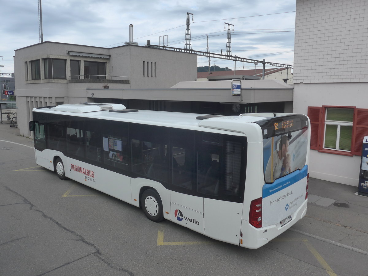 (219'343) - Knecht, Windisch - Nr. 446/AG 27'474 - Mercedes am 2. August 2020 beim Bahnhof M�genwil