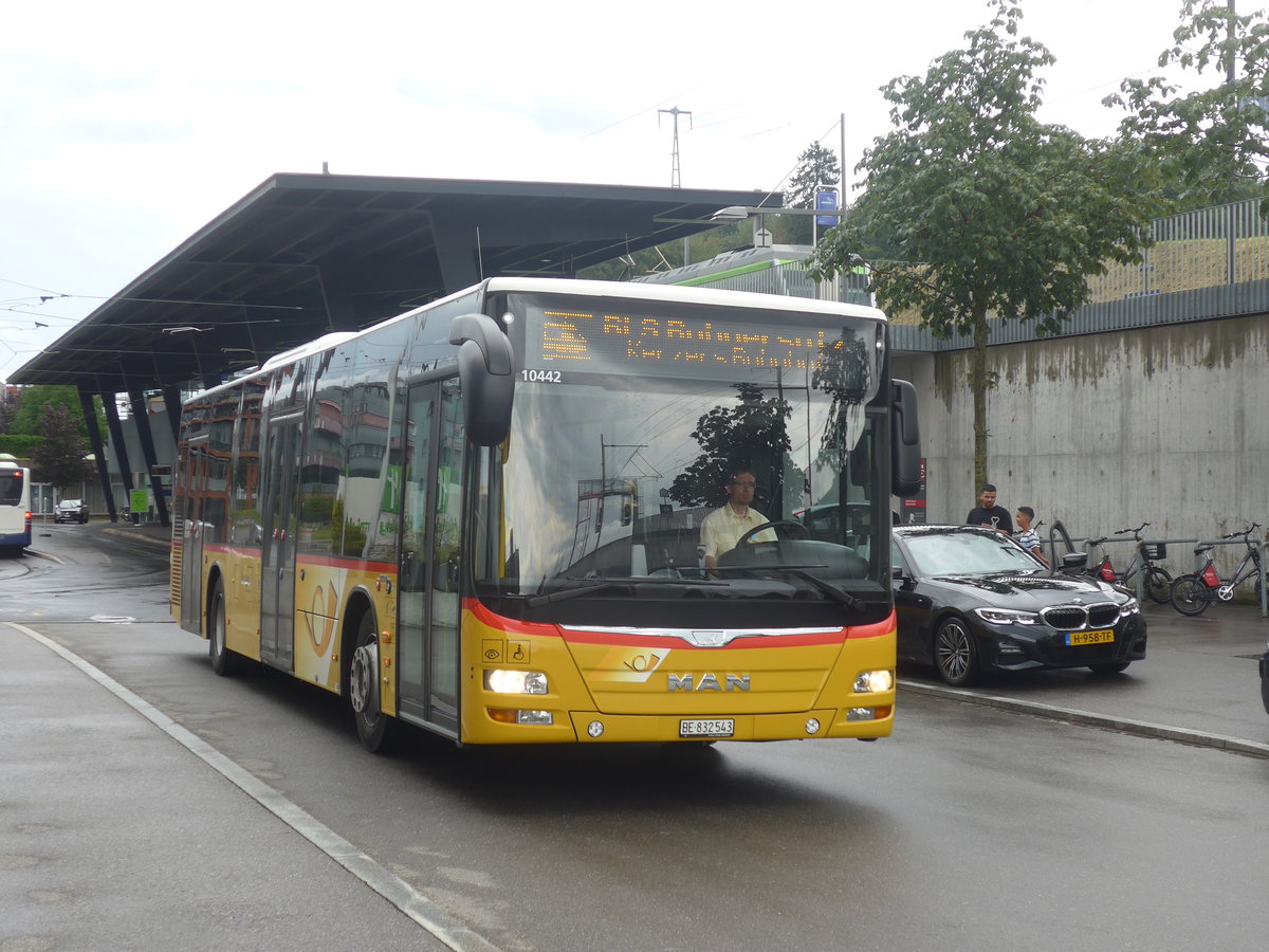 (219'393) - PostAuto Bern - Nr. 543/BE 832'543 - MAN am 2. August 2020 beim Bahnhof Bern Br�nnen Westside