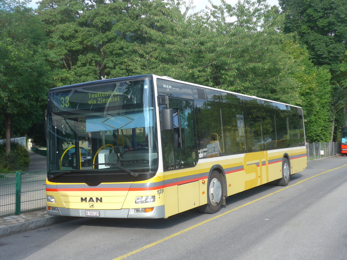 (219'493) - STI Thun - Nr. 129/BE 800'129 - MAN am 5. August 2020 bei der Schiffl�ndte Thun