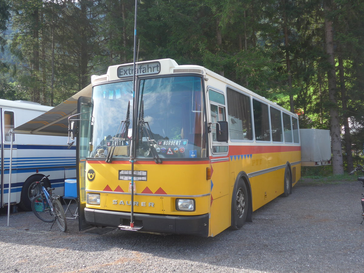 (219'697) - Toldo, Z�rich - ZH 124'701 - Saurer/R&J (ex Peter, Pfaffnau) am 16. August 2020 in Gr�sch, Bergbahnen