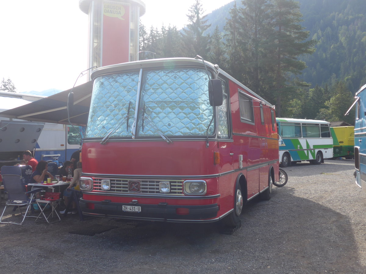 (219'712) - Beer, Obfelden - ZH 431 U - Setra am 16. August 2020 in Gr�sch, Bergbahnen