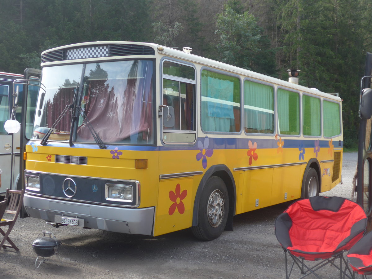 (219'735) - Schoch, Solothurn - SO 157'658 - Mercedes/T�scher (ex Reinhart, Selzach; ex Gessinger, Bad Ragaz) am 16. August 2020 in Gr�sch, Bergbahnen