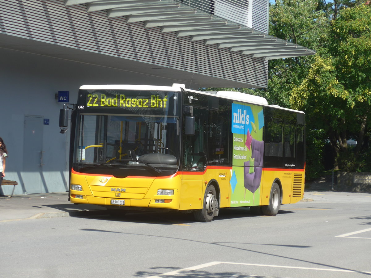 (219'752) - Gessinger, Bad Ragaz - GR 102'391 - MAN/G�ppel am 16. august 2020 beim Bahnhof Landquart