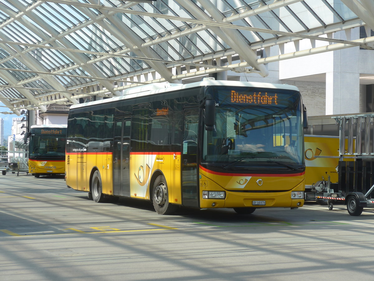 (219'753) - PostAuto Graub�nden - GR 168'876 - Irisbus am 16. August 2020 in Chur, Postautostation