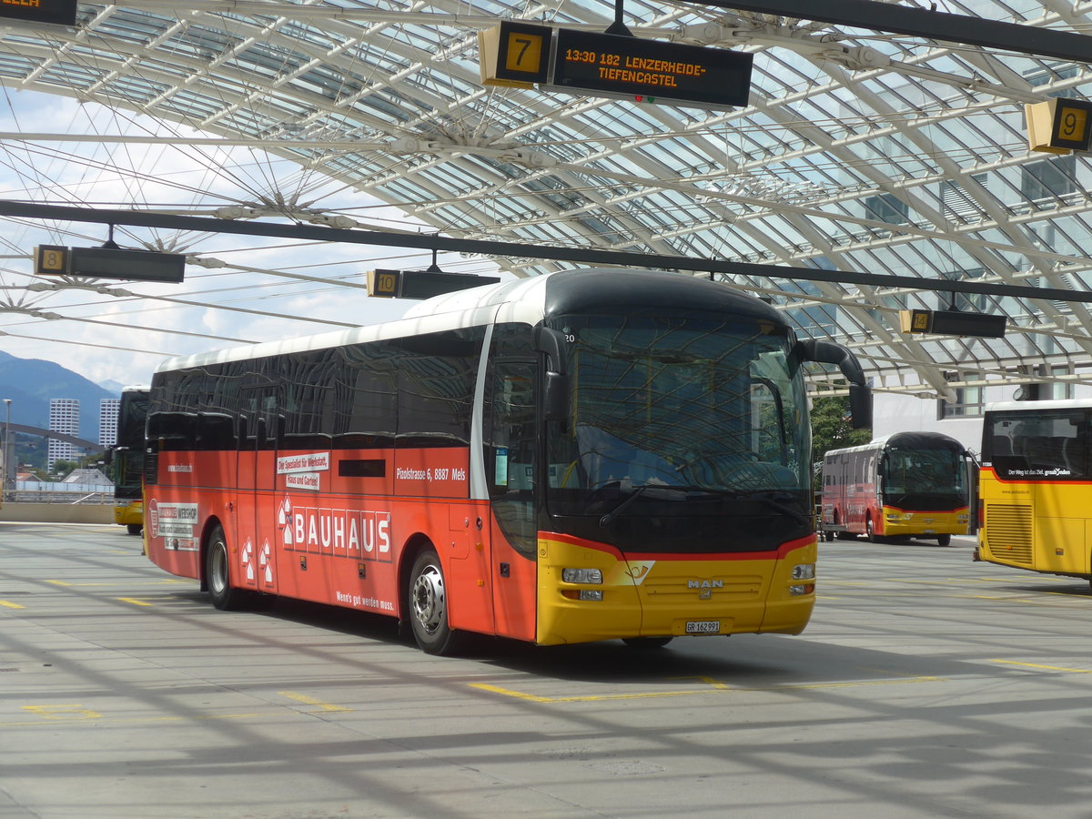 (219'794) - PostAuto Graub�nden - GR 162'991 - MAN am 16. August 2020 in Chur, Postautostation