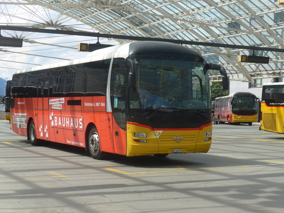 (219'796) - PostAuto Graub�nden - GR 162'991 - MAN am 16. August 2020 in Chur, Postautostation