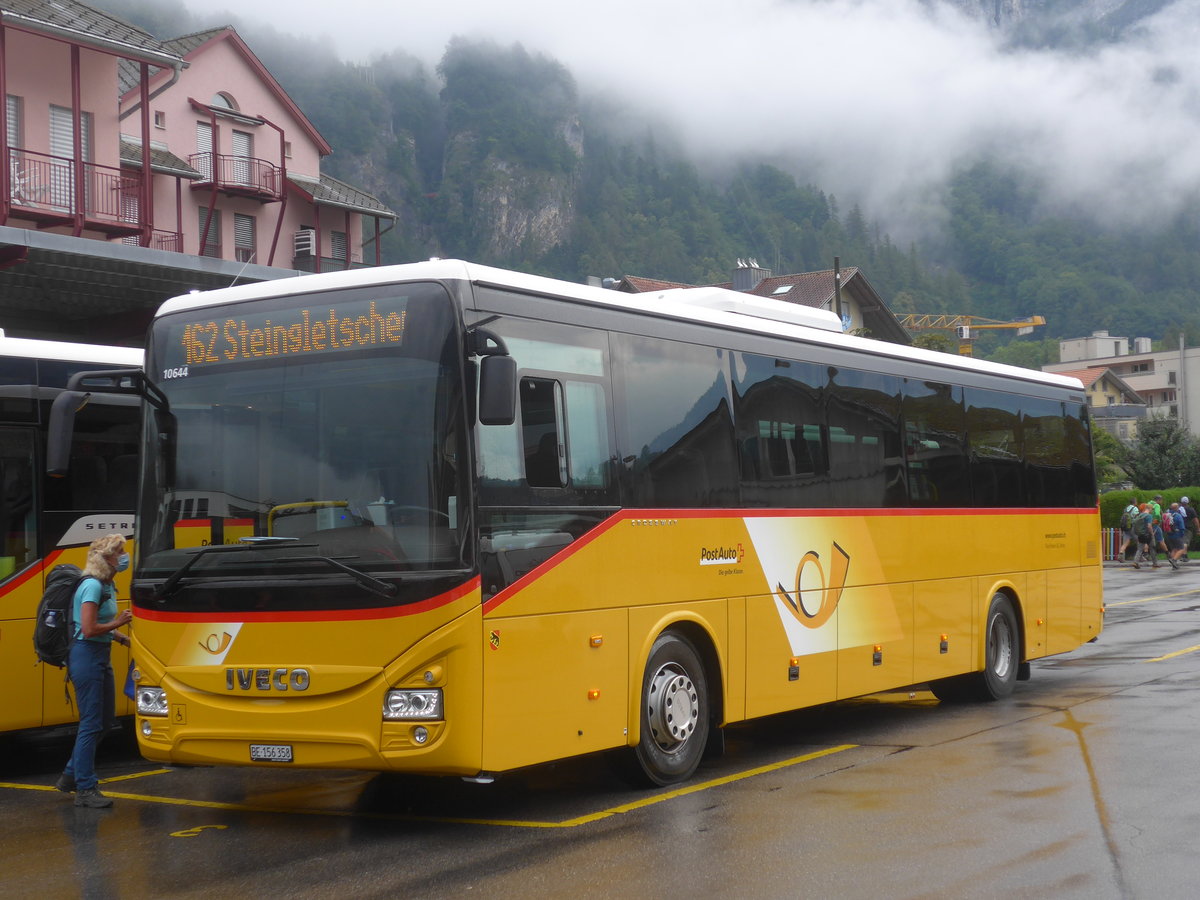 (219'873) - Fl�ck, Brienz - Nr. 9/BE 156'358 - Iveco am 22. August 2020 in Meiringen, Postautostation