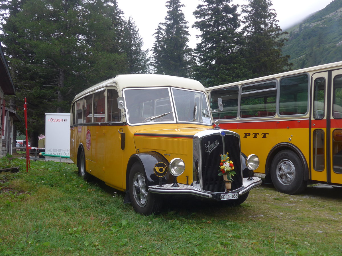(219'902) - Blaser, Unterseen - BE 105'053 - Saurer/T�scher (ex Gessinger, Bad Ragaz) am 22. August 2020 in Gletsch, DFB