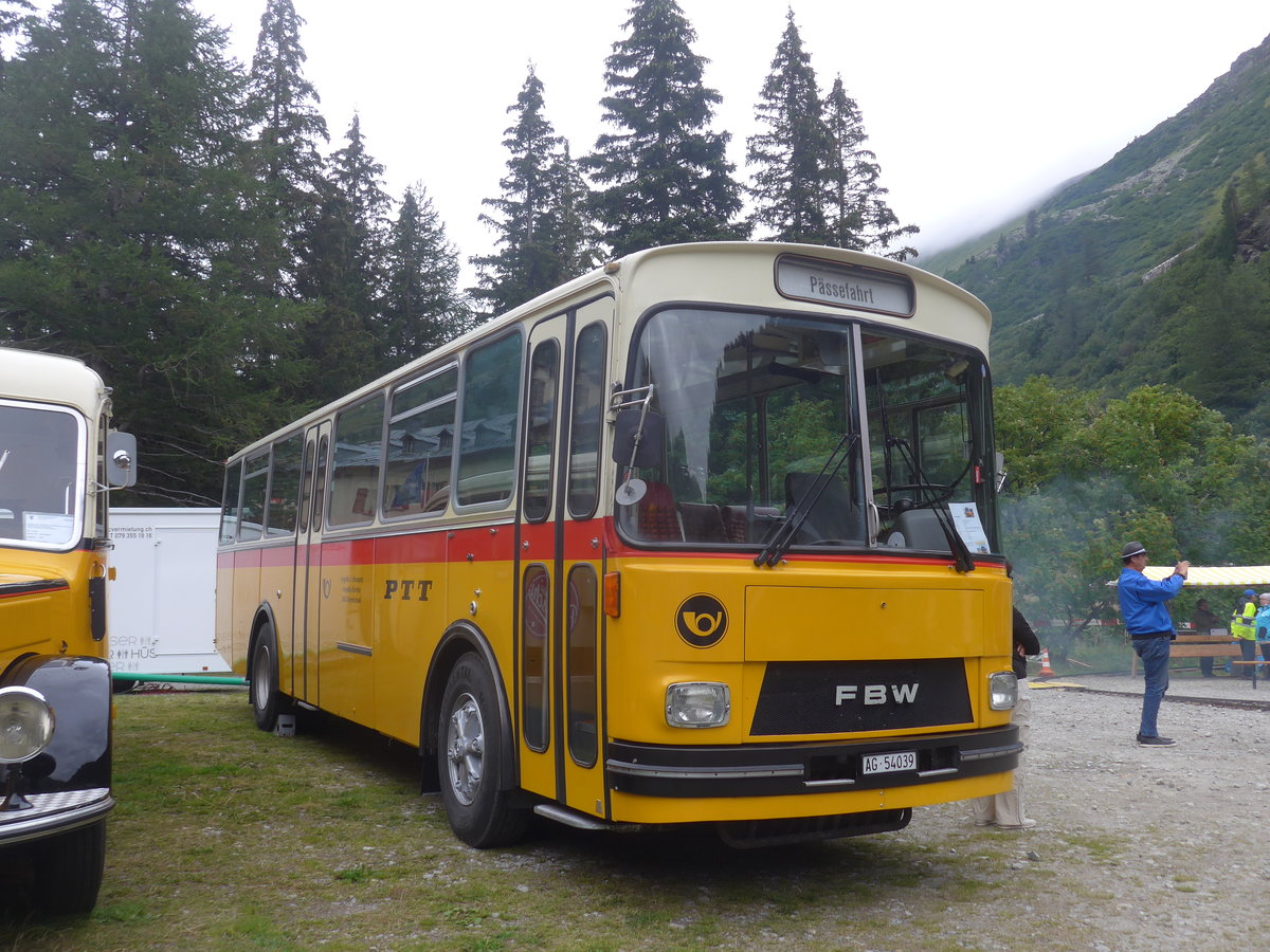 (219'904) - Birchler, Remetschwil - AG 54'039 - FBW/T�scher (ex Gerber, Winkel; ex Eggenberger, M�riken; ex Tanner, bubendorf; ex P 24'803) am 22. August 2020 in Gletsch, DFB