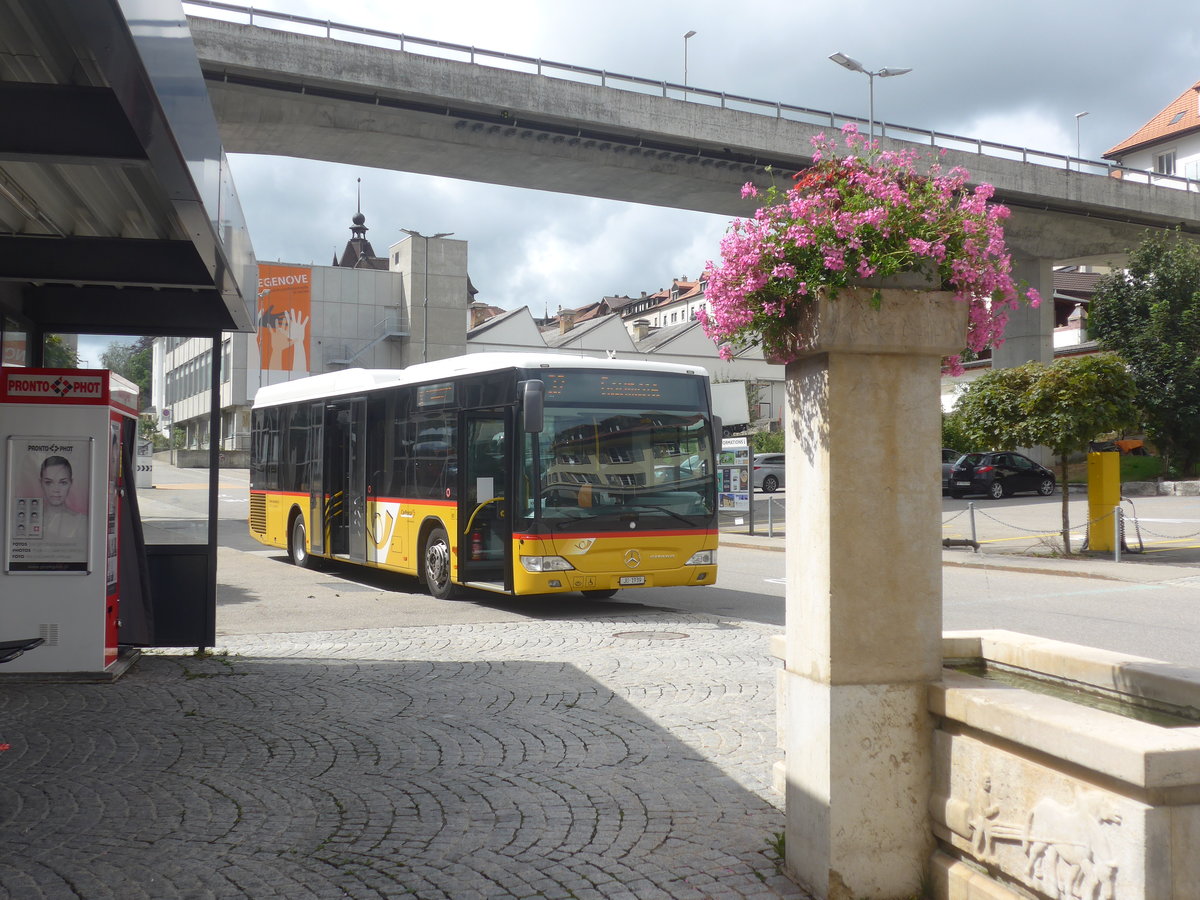 (220'398) - TSPG Saignel�gier - JU 1939 - Mercedes am 31. August 2020 beim Bahnhof Tramelan