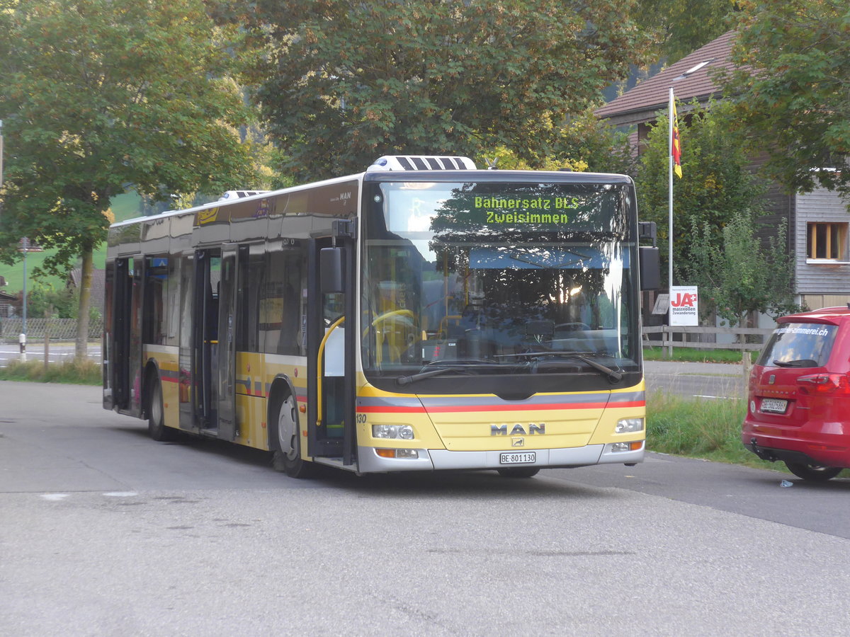 (220'547) - STI Thun - Nr. 130/BE 801'130 - MAN am 9. September 2020 beim Bahnhof D�rstetten