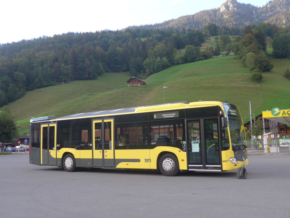 (220'549) - STI Thun - Nr. 407/BE 838'407 - Mercedes am 9. September 2020 beim Bahnhof D�rstetten
