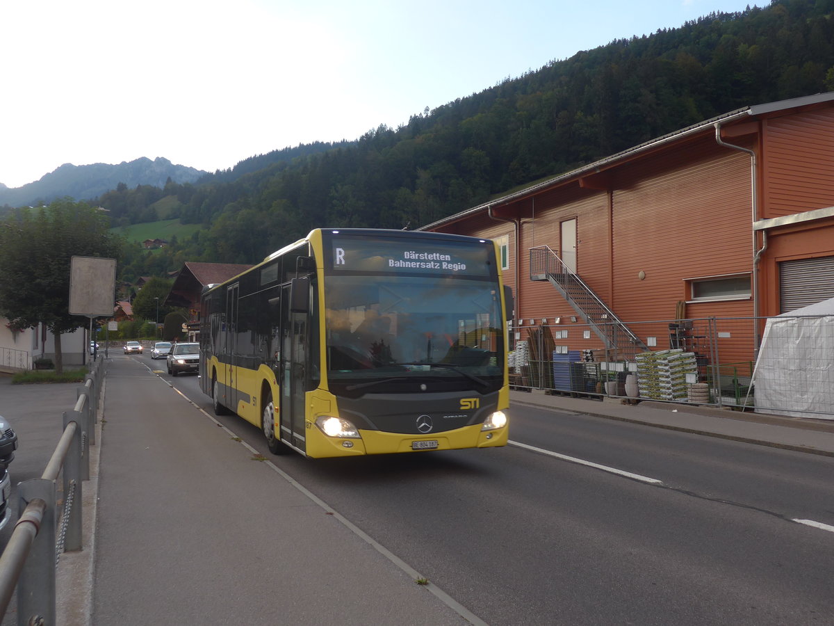 (220'551) - STI Thun - Nr. 187/BE 804'187 - Mercedes am 9. September 2020 beim Bahnhof D�rstetten