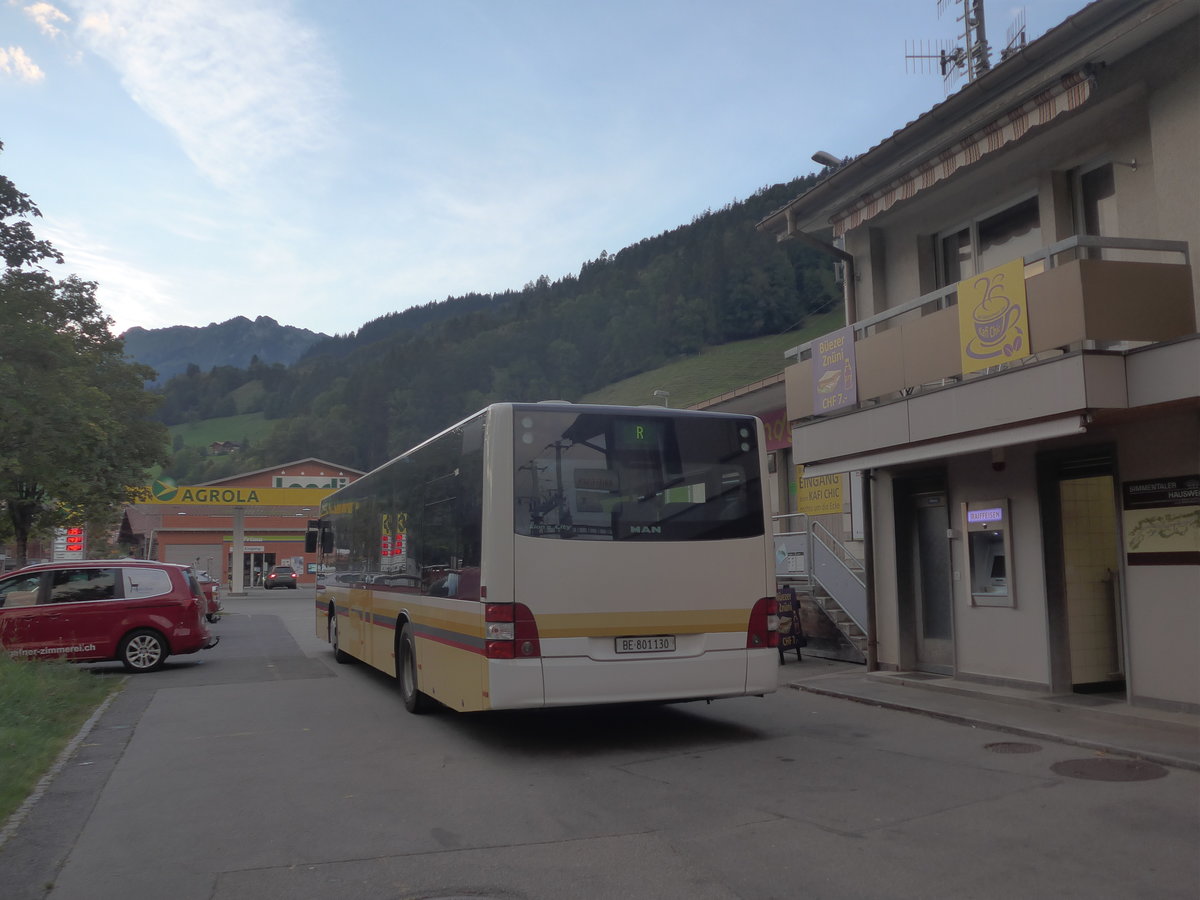 (220'553) - STI Thun - Nr. 130/BE 801'130 - MAN am 9. September 2020 beim Bahnhof D�rstetten