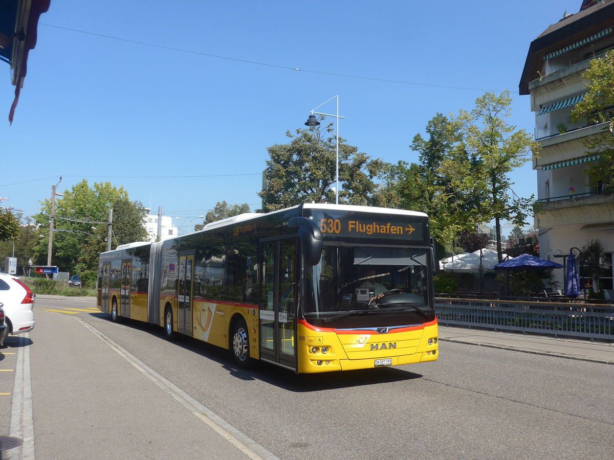 (220'623) - PostAuto Z�rich - Nr. 366/ZH 587'799 - MAN am 12. September 2020 beim Bahnhof B�lach