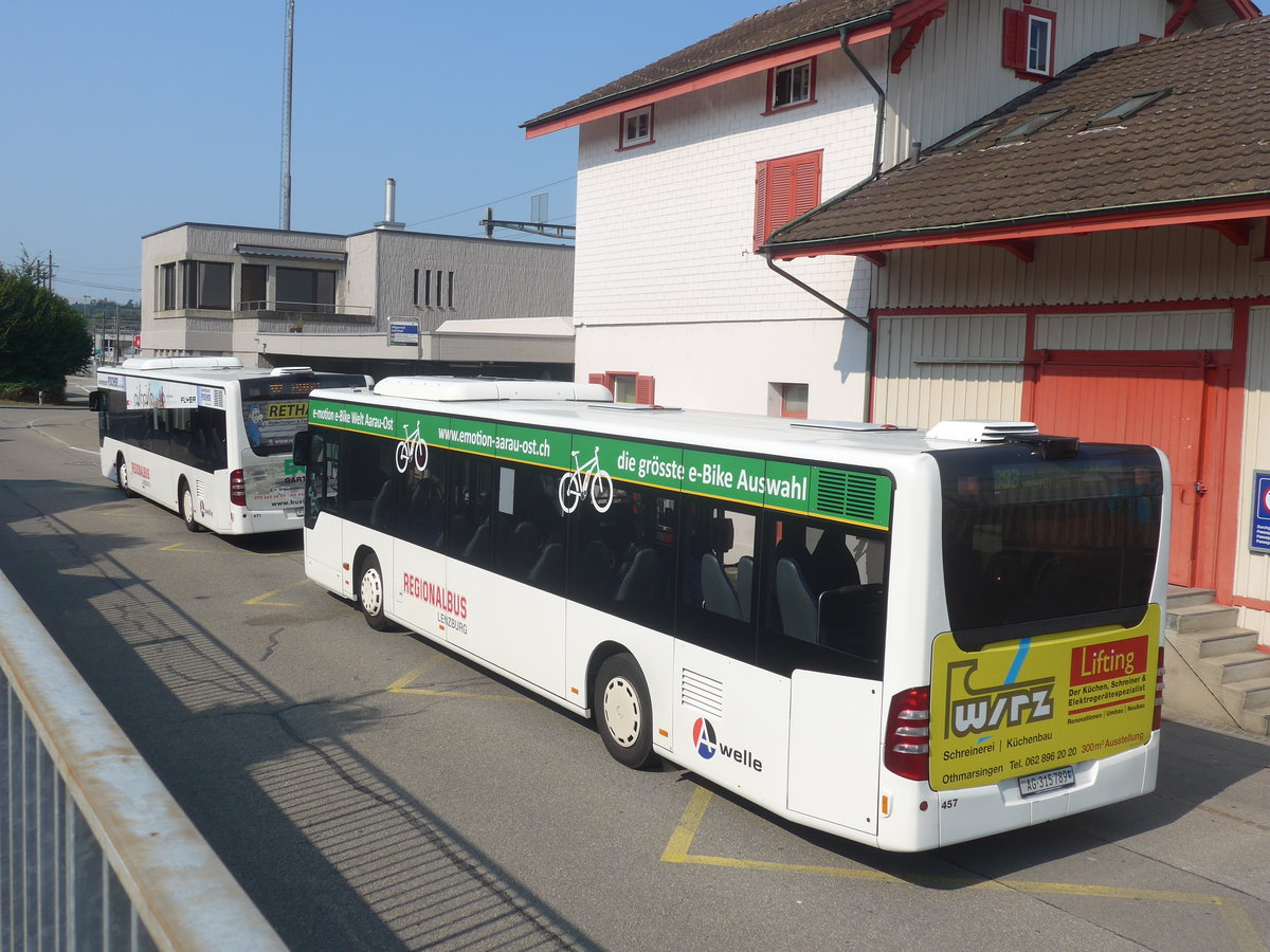 (220'728) - Knecht, Windisch - Nr. 457/AG 315'789 - Mercedes am 13. September 2020 beim Bahnhof M�genwil