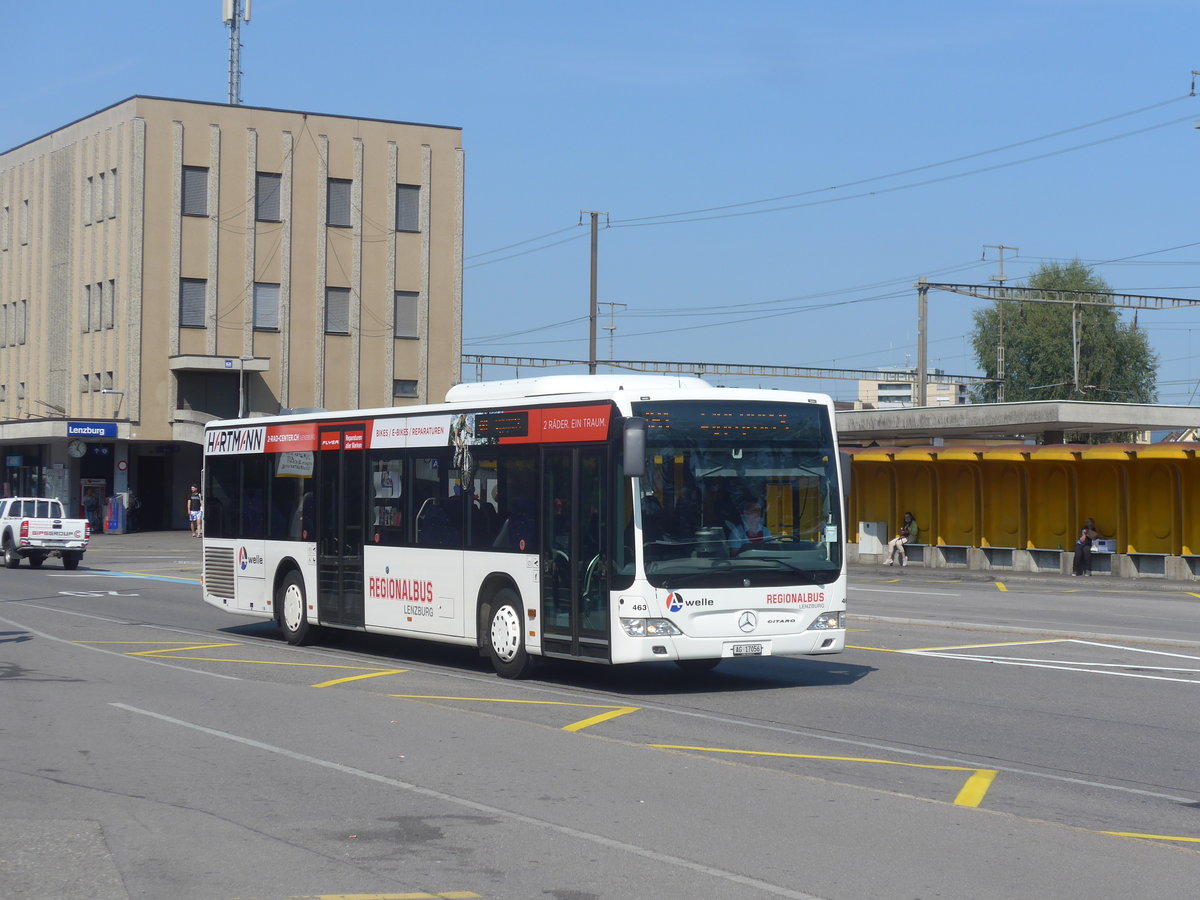 (220'745) - Knecht, Windisch - Nr. 463/AG 17'056 - Mercedes am 13. September 2020 beim Bahnhof Lenzburg