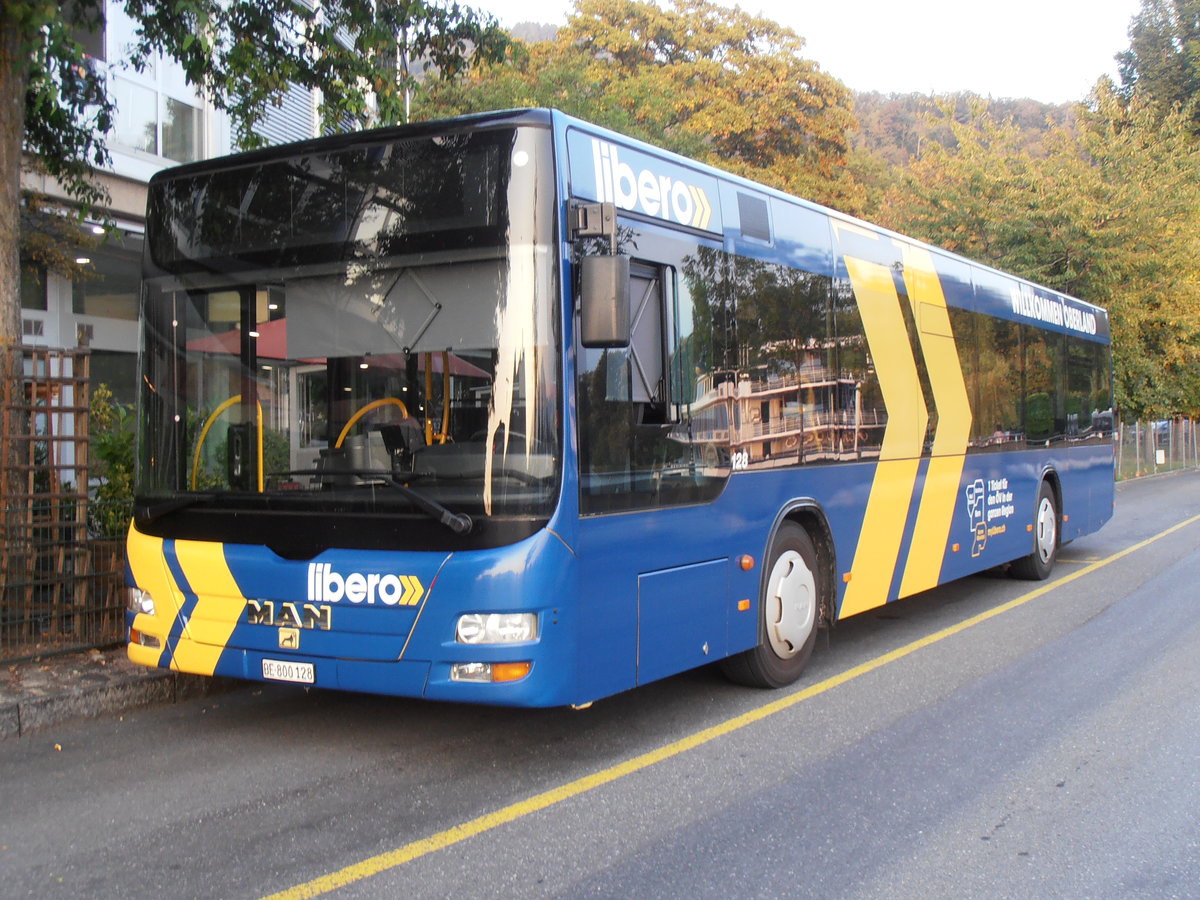 (220'803) - STI Thun - Nr. 128/BE 800'128 - MAN am 18. September 2020 bei der Schiffl�ndte Thun