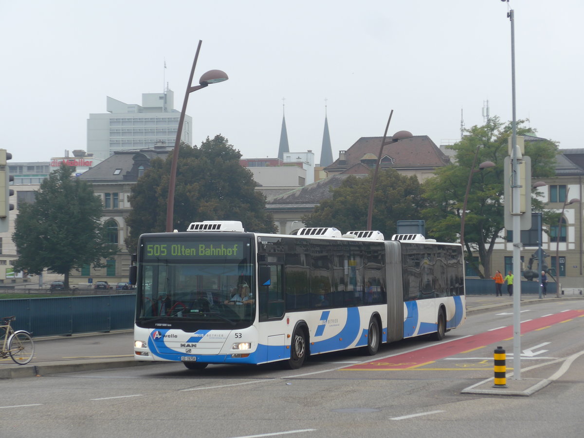 (220'819) - BOGG Wangen b.O. - Nr. 53/SO 78'758 - MAN am 20. September 2020 in Olten, Bahnhofbr�cke