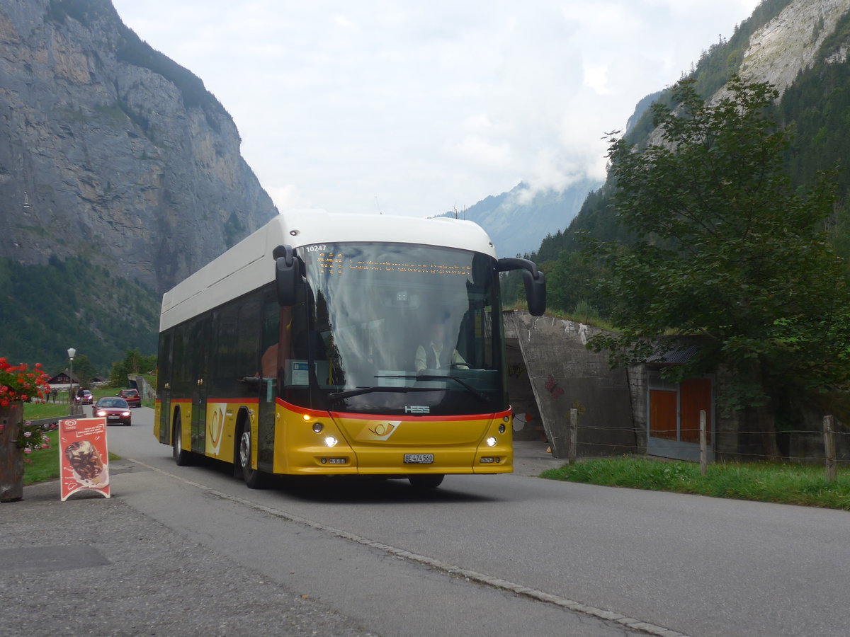 (220'929) - PostAuto Bern - BE 474'560 - Hess am 21. September 2020 in Stechelberg, Camping R�tti