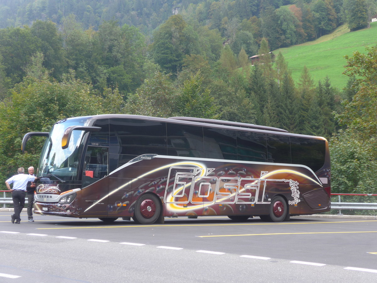 (220'934) - G�ssi, Horw - LU 15'674 - Setra am 21. September 2020 in Lauterbrunnen, Parkhaus