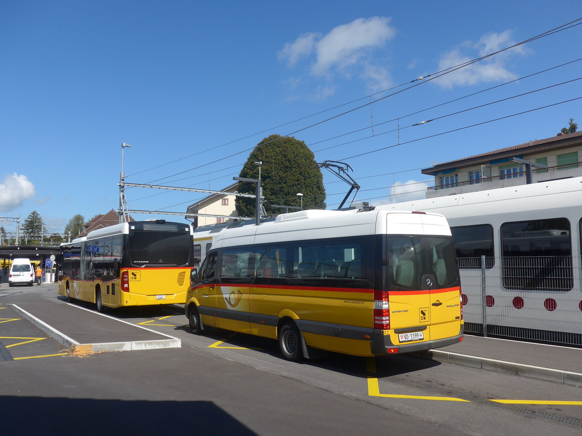 (221'103) - Faucherre, Moudon - VD 1199 - Mercedes am 23. September 2020 beim Bahnhof Pal�zieux