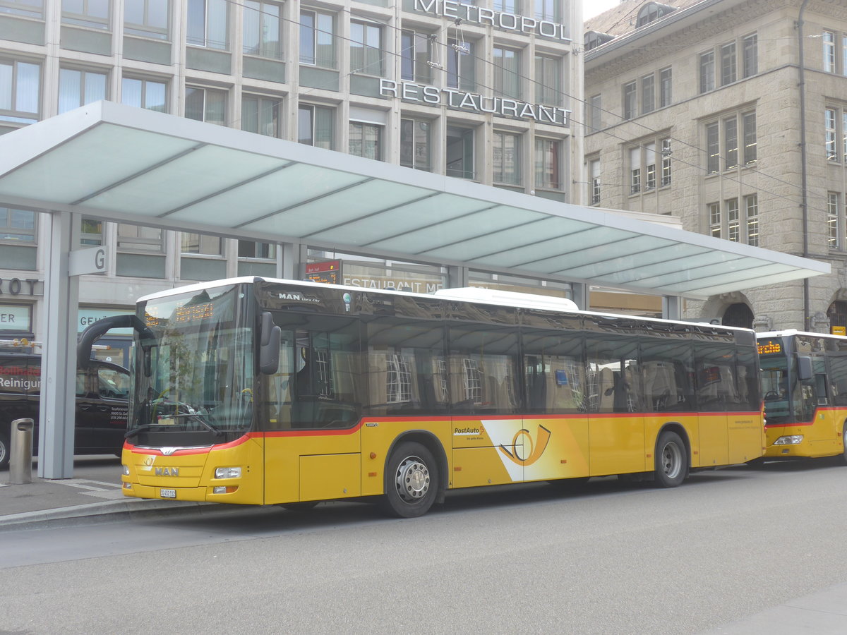 (221'202) - Postautobetriebe unteres Toggenburg, L�tisburg - SG 452'112 - MAN (ex LBA Vaduz/FL Nr. 3) am 24. September 2020 beim Bahnhof St. Gallen