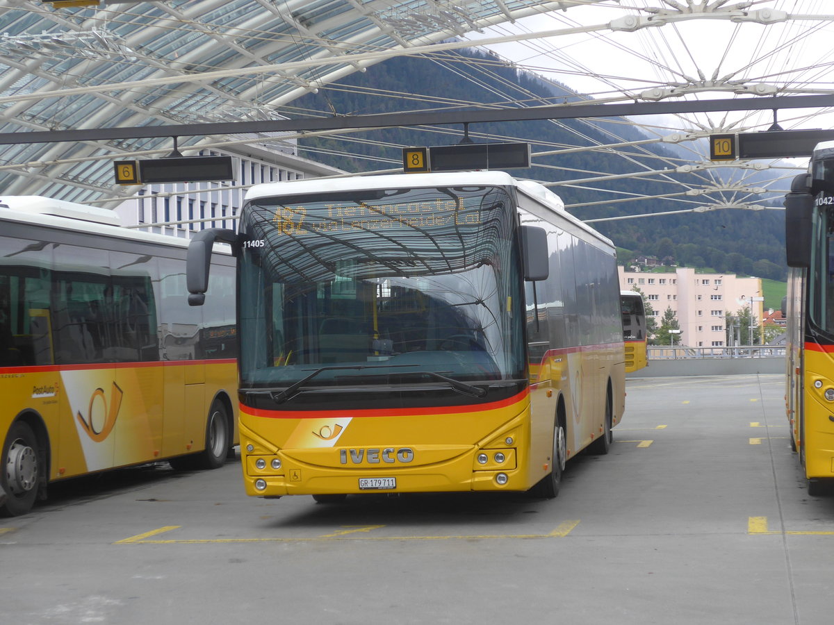 (221'431) - PostAuto Graub�nden - GR 179'711 - Iveco am 26. September 2020 in Chur, Postautostation
