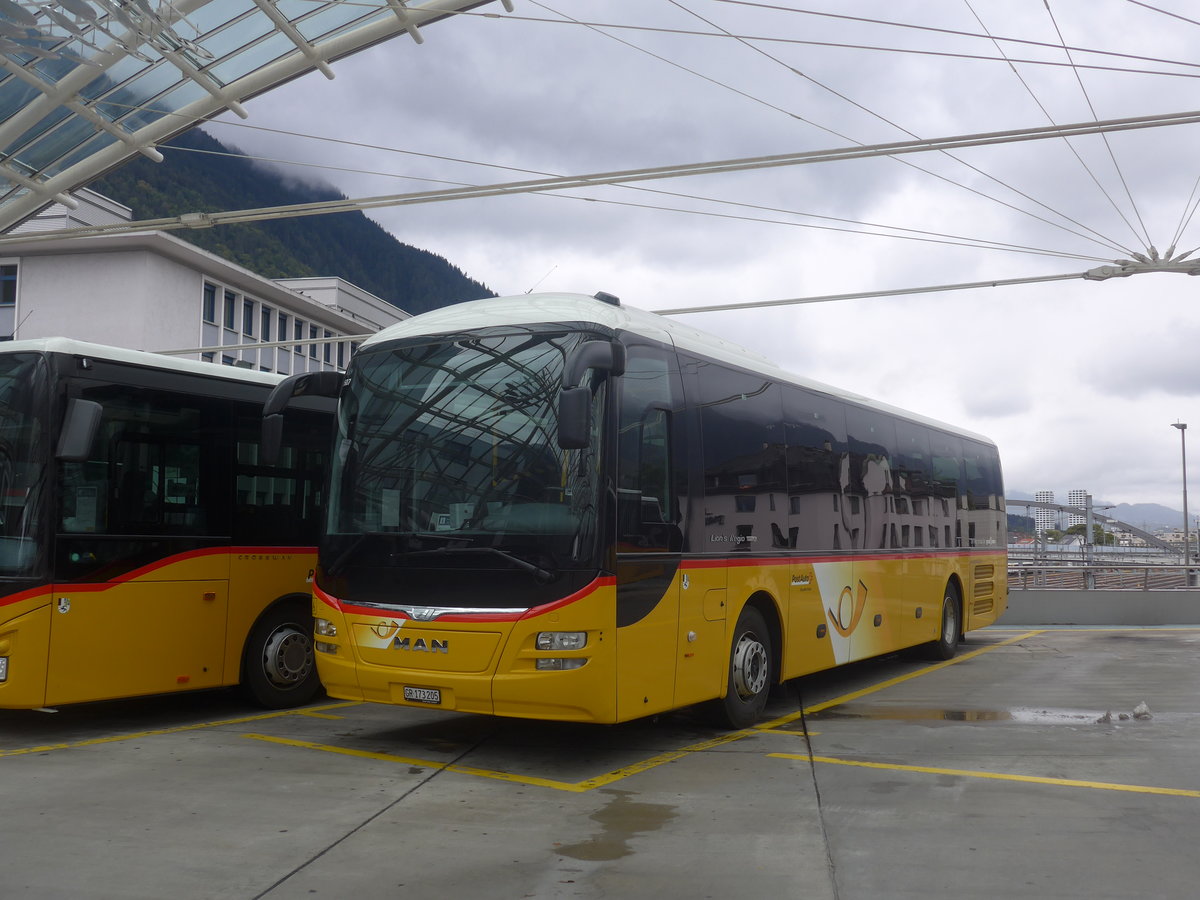 (221'437) - PostAuto Graub�nden - GR 173'205 - MAN am 26. September 2020 in Chur, Postautostation