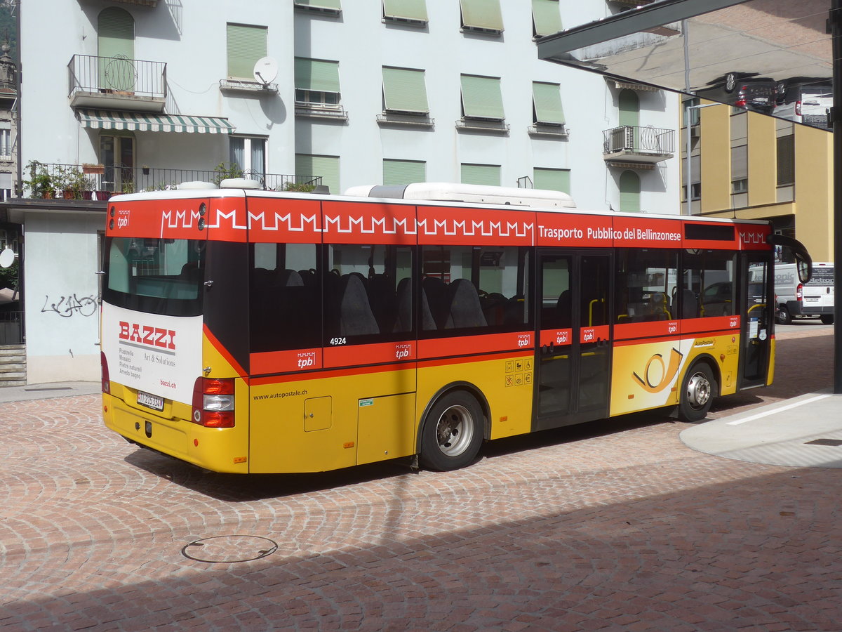 (221'464) - AutoPostale Ticino - TI 215'334 - MAN/G�ppel am 26. September 2020 beim Bahnhof Bellinzona