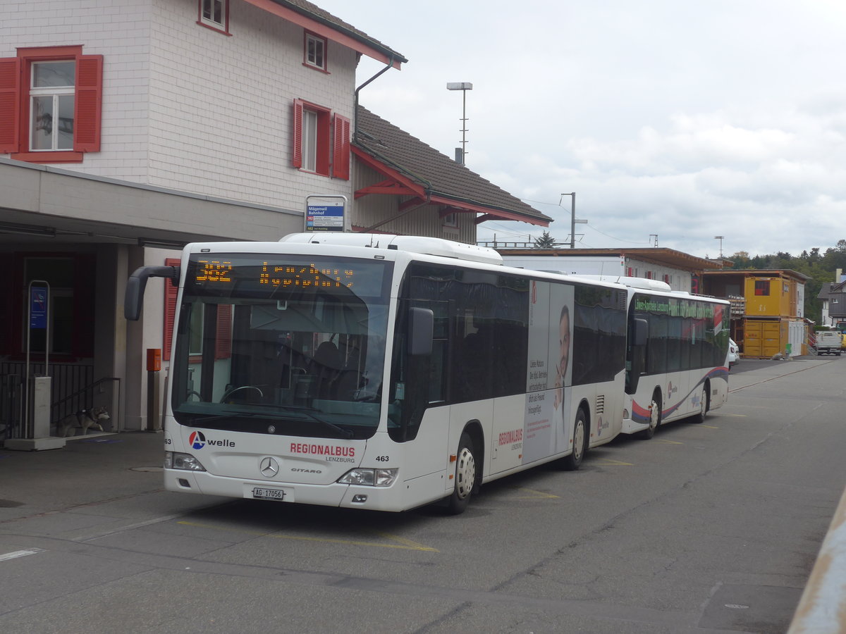 (221'535) - Knecht, Windisch - Nr. 463/AG 17'056 - Mercedes am 27. September 2020 beim Bahnhof M�genwil