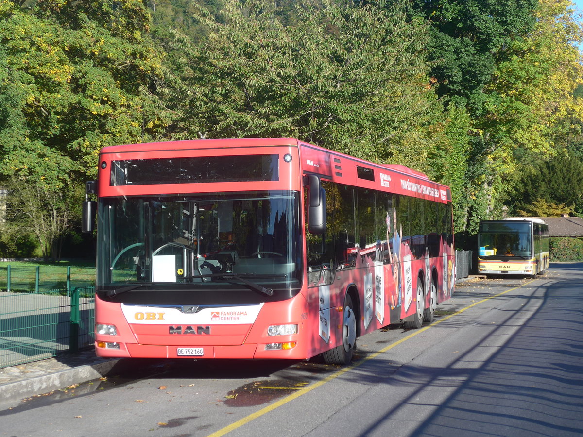 (221'595) - STI Thun - Nr. 160/BE 752'160 - MAN am 3. Oktober 2020 bei der Schiffl�ndte Thun