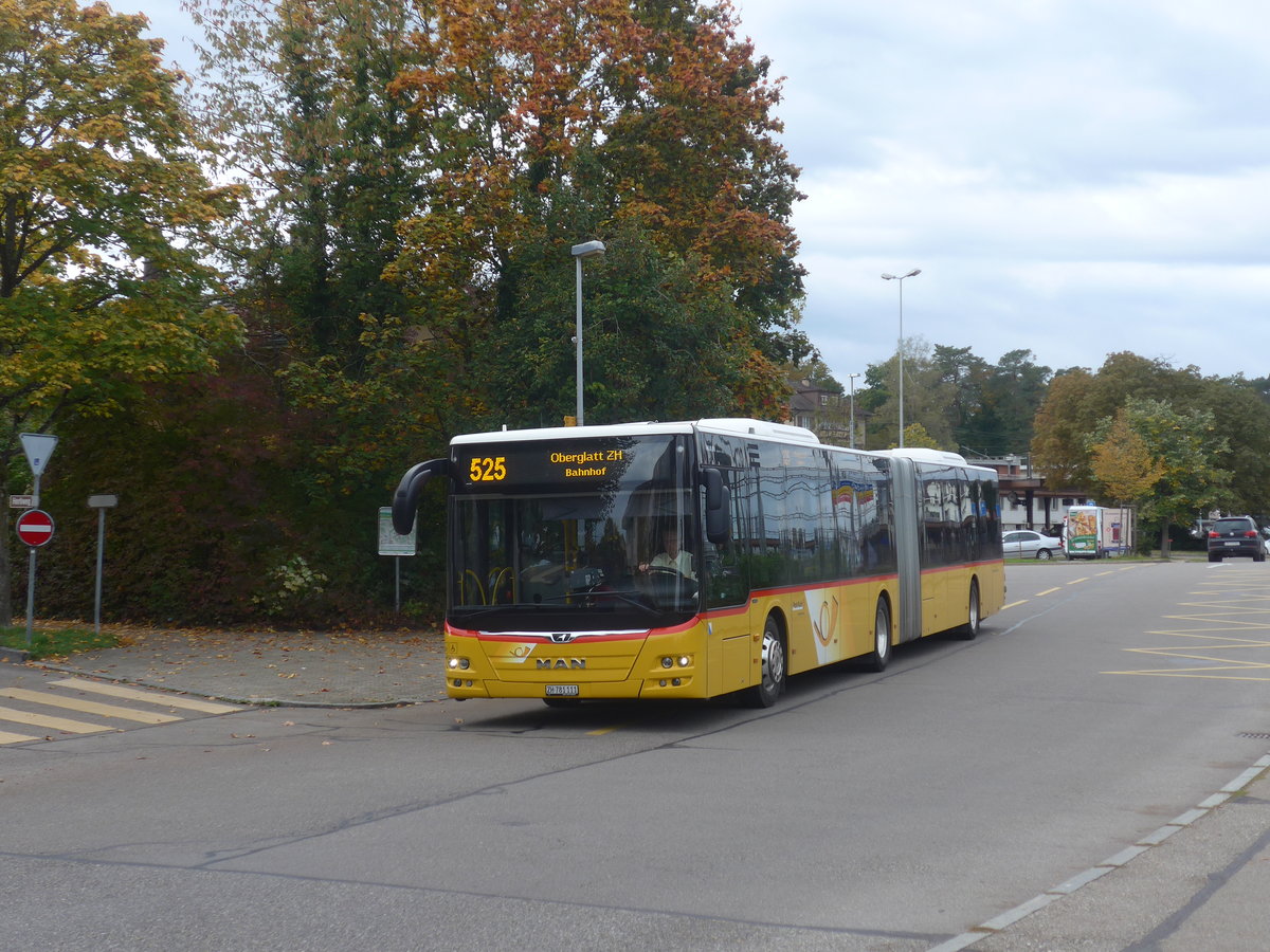 (221'757) - PostAuto Z�rich - Nr. 362/ZH 781'111 - MAN am 11. Oktober 2020 beim Bahnhof B�lach