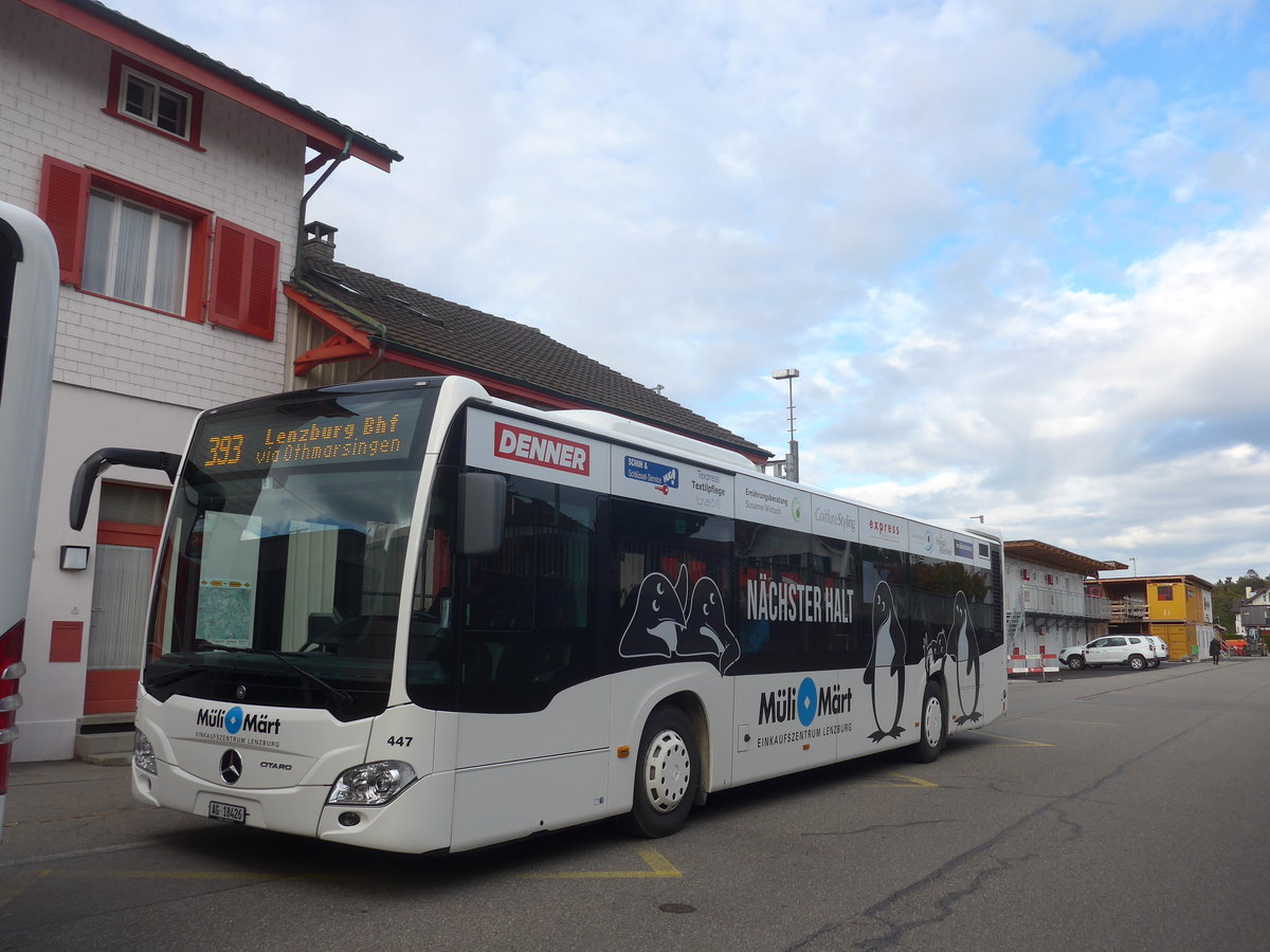 (221'760) - Knecht, Windis - Nr. 447/AG 18'426 - Mercedes am 11. Oktober 2020 beim Bahnhof M�genwil