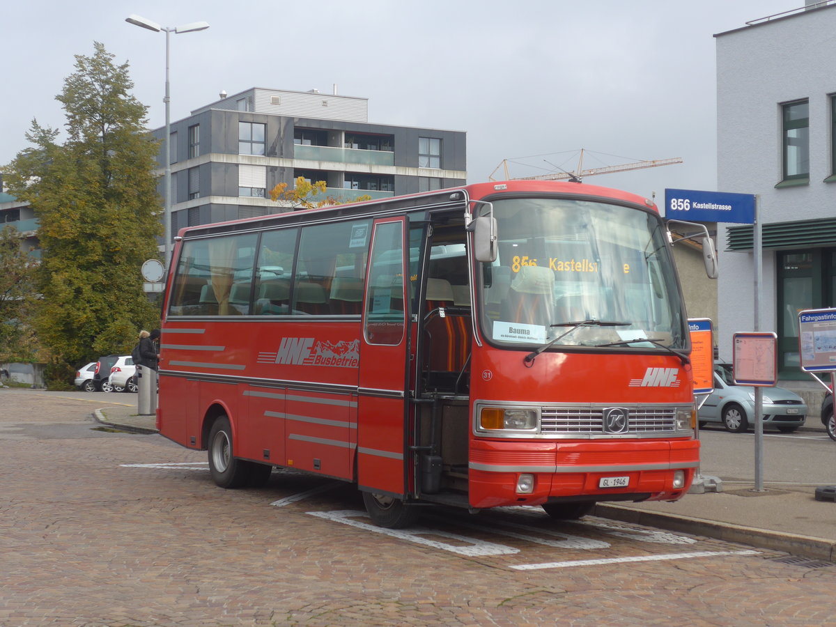 (221'795) - Biegger, Uster - Nr. 31/GL 1946 - Setra (ex AFA Adelboden Nr. 31; ex AFA Adelboden Nr. 10; ex Fr�hlich, Z�rich) am 12. Oktober 2020 beim Bahnhof Wetzikon
