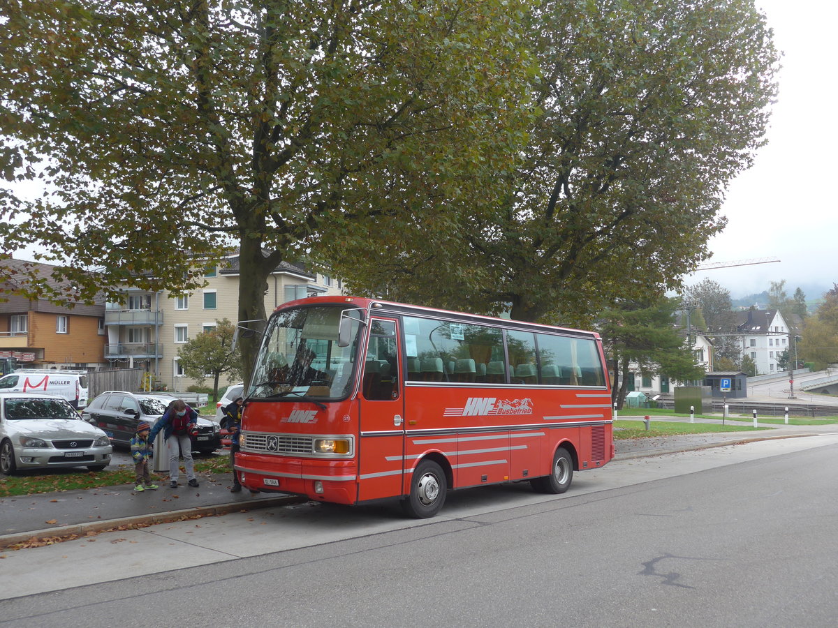 (221'803) - Biegger, Uster - Nr. 31/GL 1946 - Setra (ex AFA Adelboden Nr. 31; ex AFA Adelboden Nr. 10; ex Fr�hlich, Z�rich) am 12. Oktober 2020 beim Bahnhof B�retswil