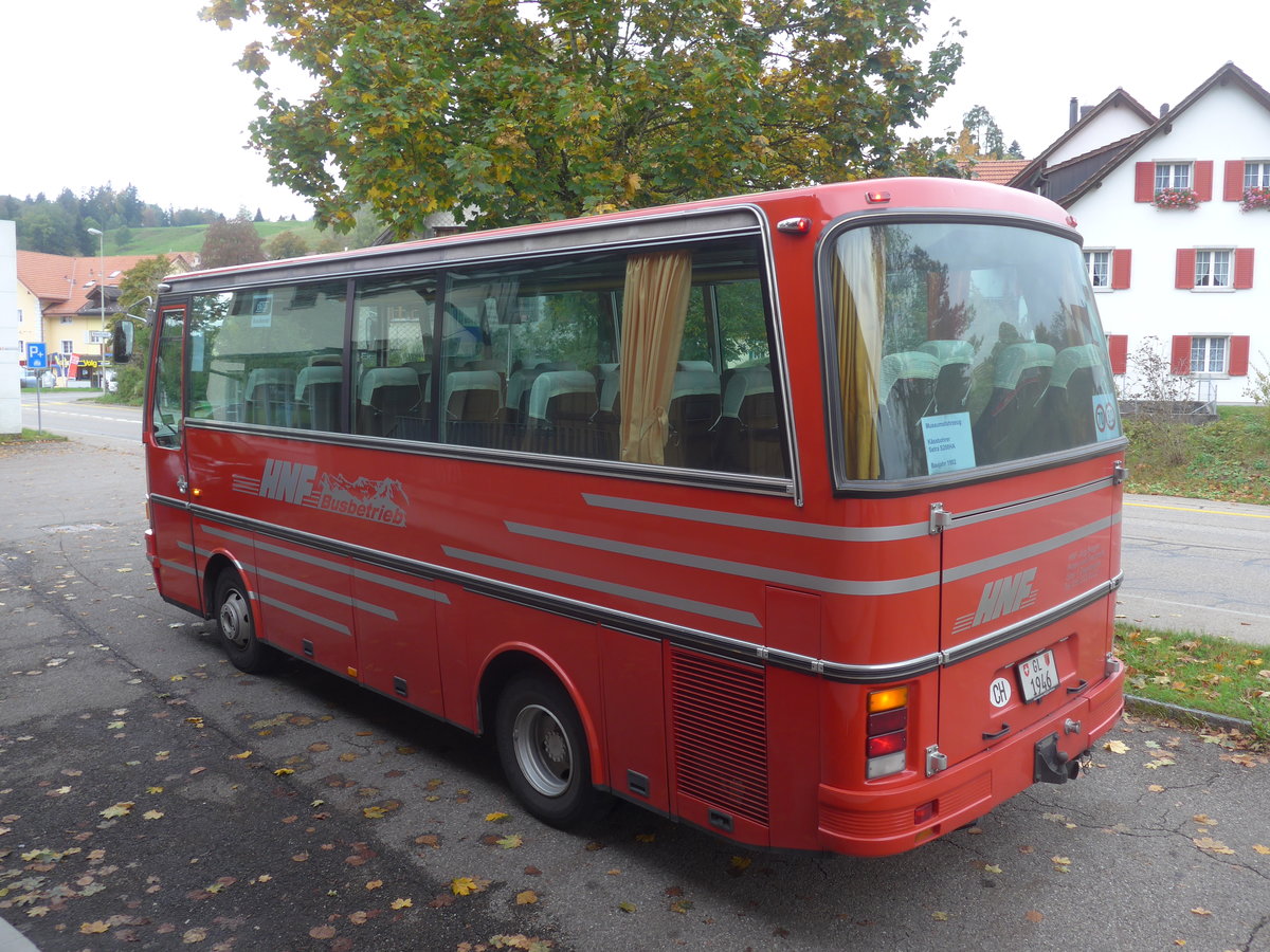 (221'888) - Biegger, Uster - Nr. 31/GL 1946 - Setra (ex AFA Adelboden Nr. 31; ex AFA Adelboden Nr. 10; ex Fr�hlich, Z�rich) am 12. Oktober 2020 beim Bahnhof Gibswil