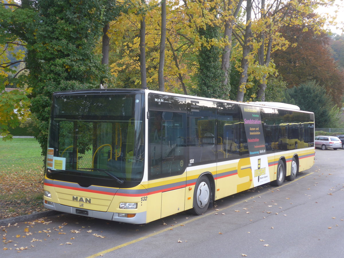 (222'086) - STI Thun - Nr. 132 - MAN am 19. Oktober 2020 bei der Schiffl�ndte Thun
