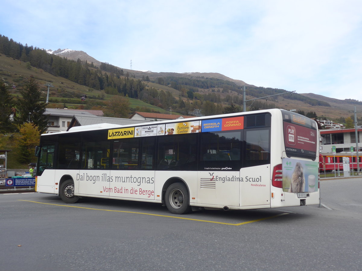 (222'159) - PostAuto Graub�nden - GR 165'111 - Mercedes am 20. Oktober 2020 beim Bahnhof Scuol-Tarasp