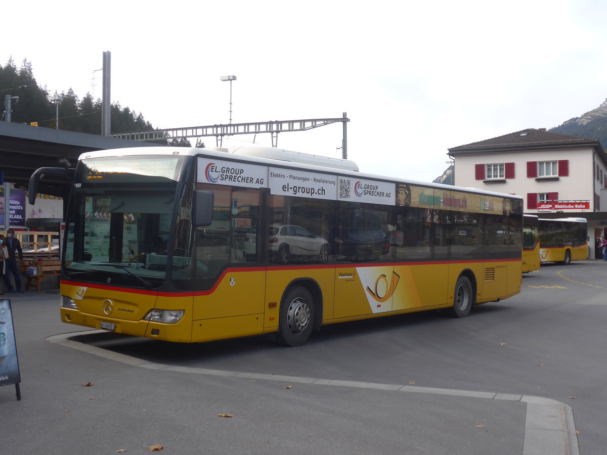 (222'169) - PostAuto Graub�nden - GR 168'851 - Mercedes am 20. Oktober 2020 beim Bahnhof Klosters