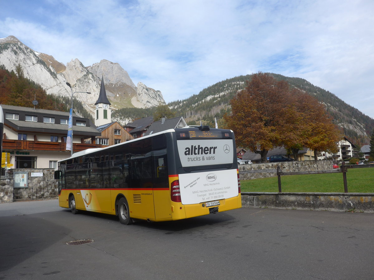(222'435) - PostAuto Ostschweiz - SG 356'506 - Mercedes (ex Schmidt, Oberb�ren) am 22. Oktober 2020 in Wildhaus, Dorf