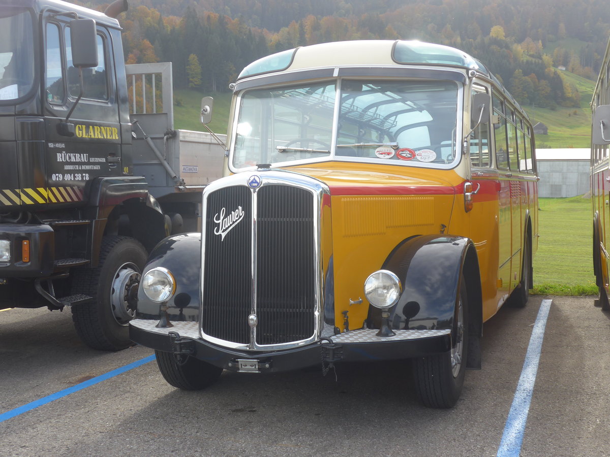 (222'440) - Altherr, Nesslau - Saurer/T�scher (ex Buchli, Versam) am 22. Oktober 2020 in Nesslau, Garage