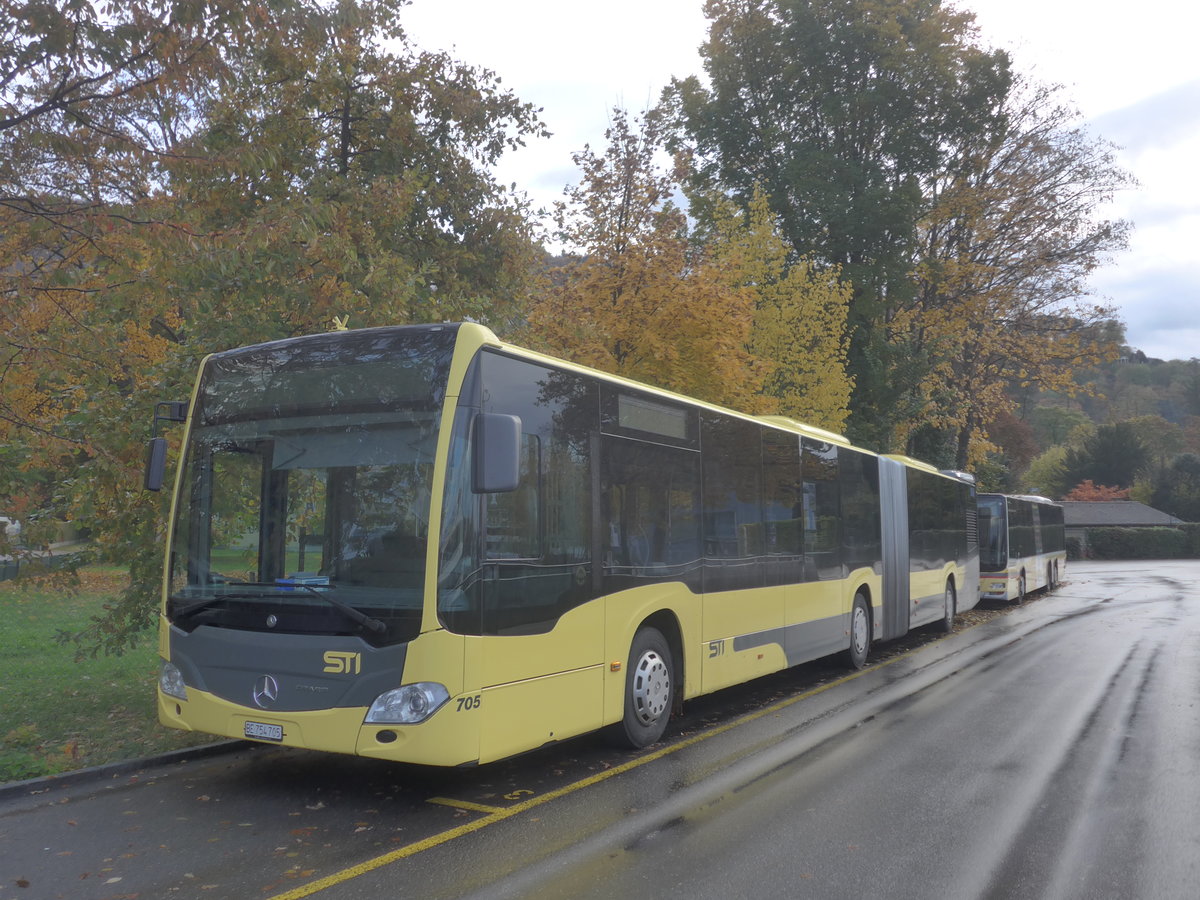 (222'564) - STI Thun - Nr. 705/BE 754'705 - Mercedes am 24. Oktober 2020 bei der Schiffl�ndte Thun