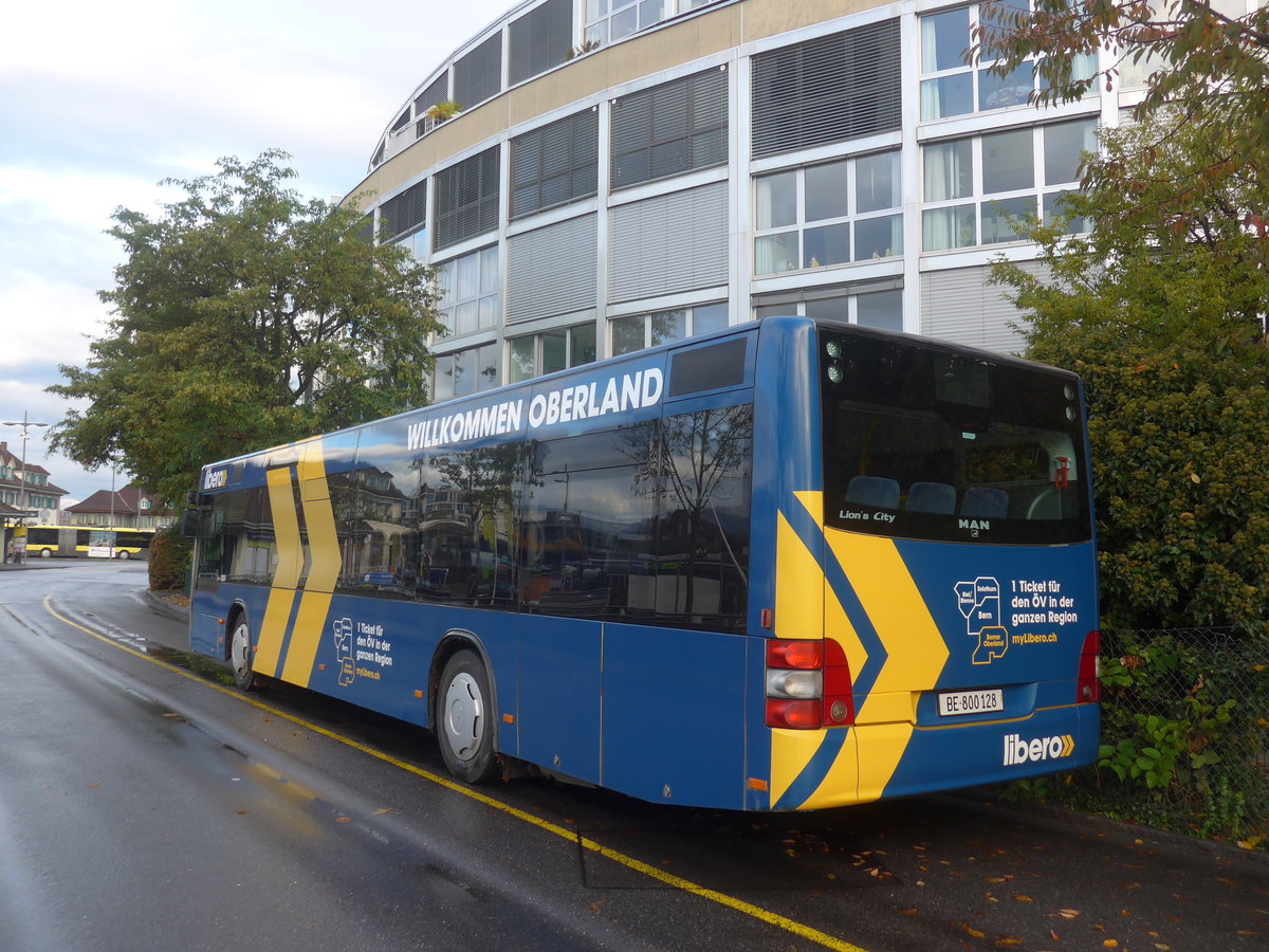(222'565) - STI Thun - Nr. 128/BE 800'128 - MAN am 24. Oktober 2020 bei der Schiffl�ndte Thun