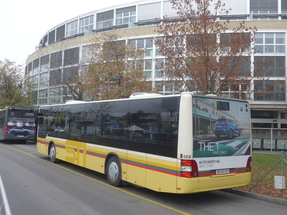 (222'870) - STI Thun - Nr. 129/BE 800'129 - MAN am 27. November 2020 bei der Schiffl�ndte Thun