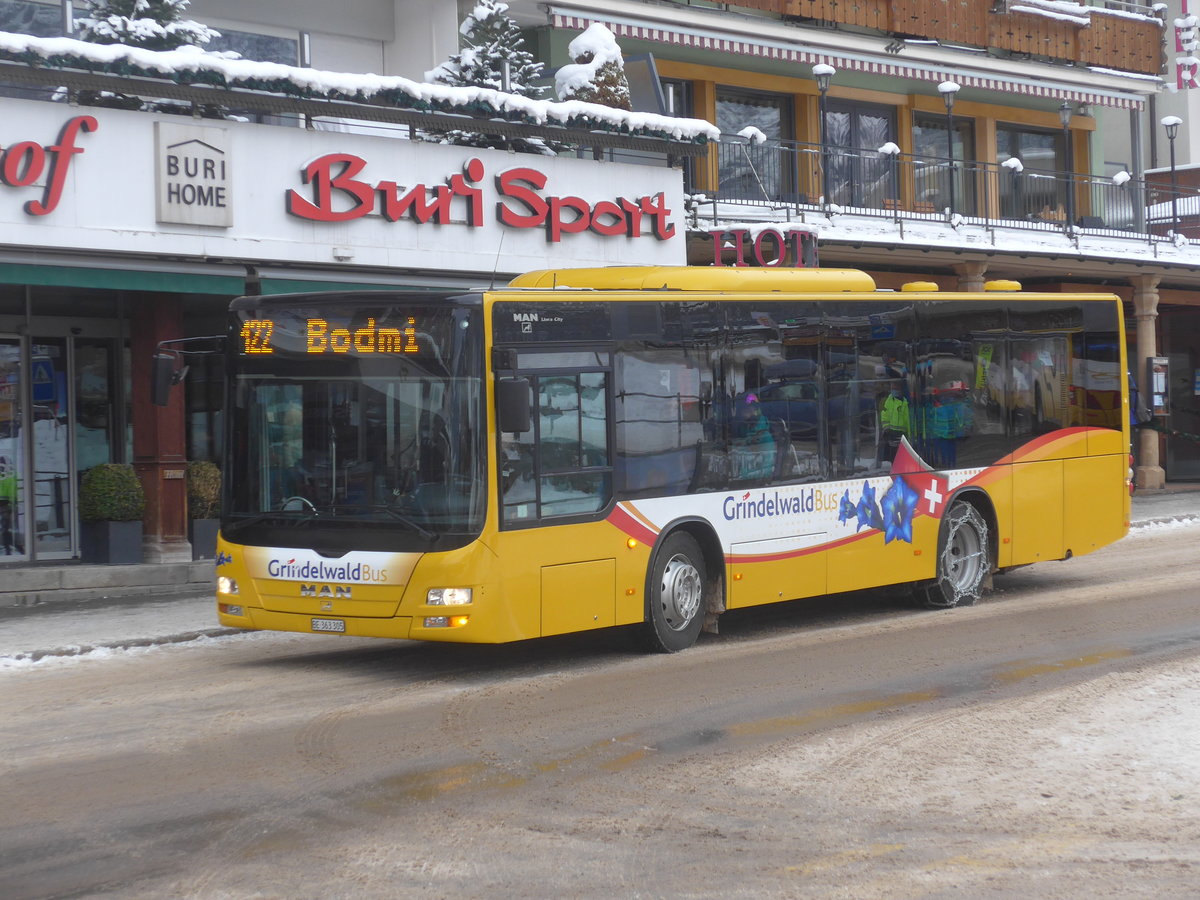 (223'156) - Grindelwaldbus, Grindelwald - Nr. 19/BE 363'305 - MAN/G�ppel am 27. Dezember 2020 beim Bahnhof Grindelwald