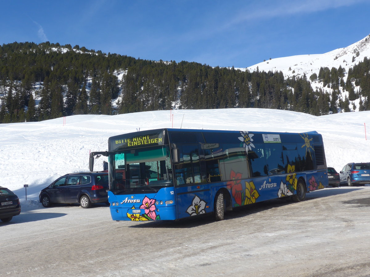 (223'213) - Pfosi, Arosa - Nr. 12/GR 180'112 - Neoplan (ex Nr. 2) am 2. Januar 2021 in Arosa, Pr�tschli